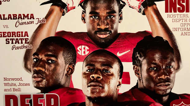 Kevin Norwood, DeAndrew White, Kenny Bell, Christion Jones, Georgia State game program, Oct. 5, 2013